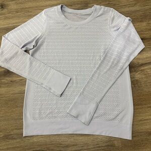 lululemon athletica Perforated Long Sleeve Tank Top - Light Lavender